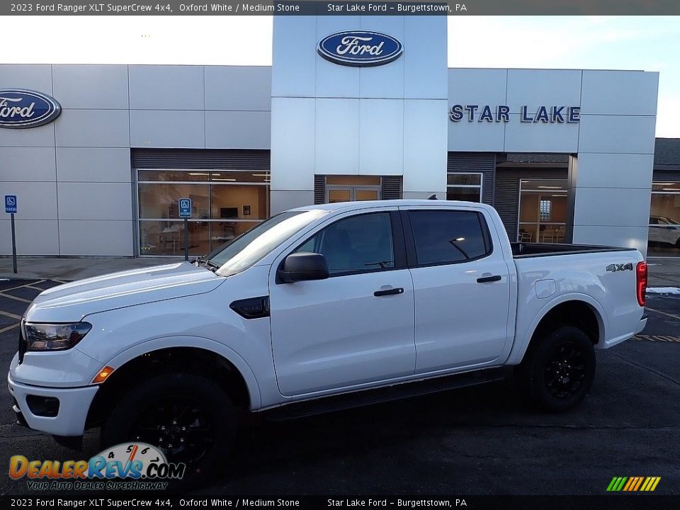 2023 Ford Ranger XLT SuperCrew 4x4 Oxford White / Medium Stone Photo #1