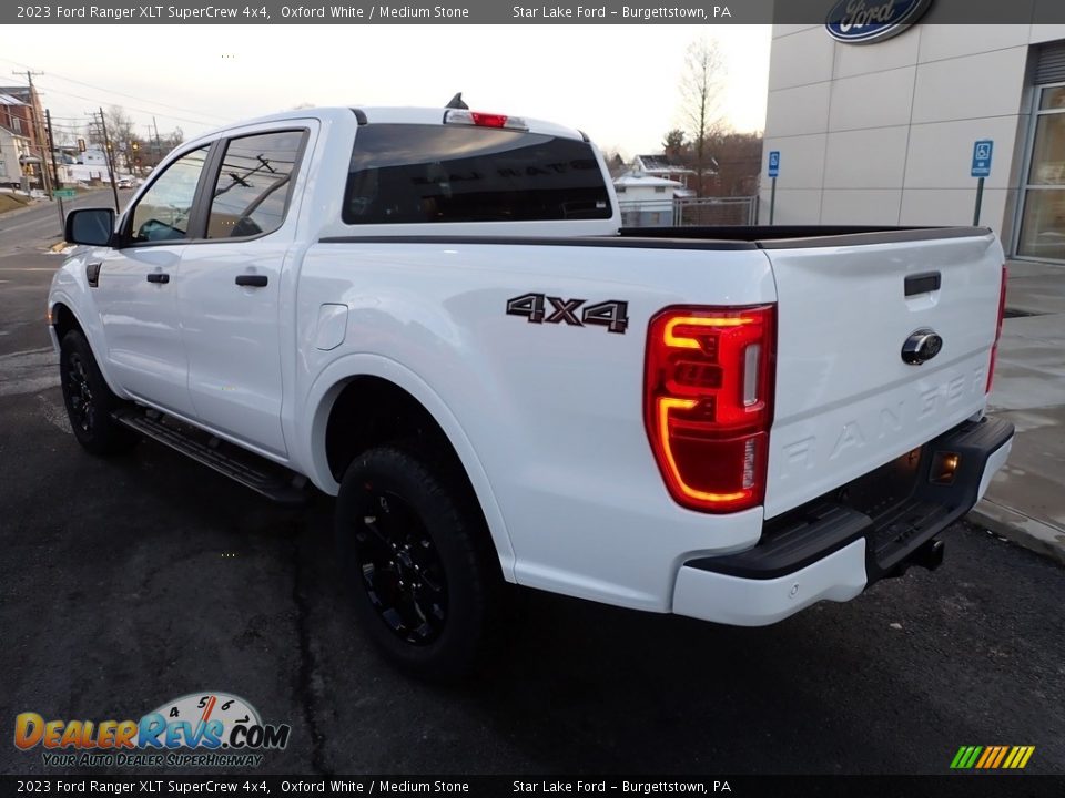 2023 Ford Ranger XLT SuperCrew 4x4 Oxford White / Medium Stone Photo #3