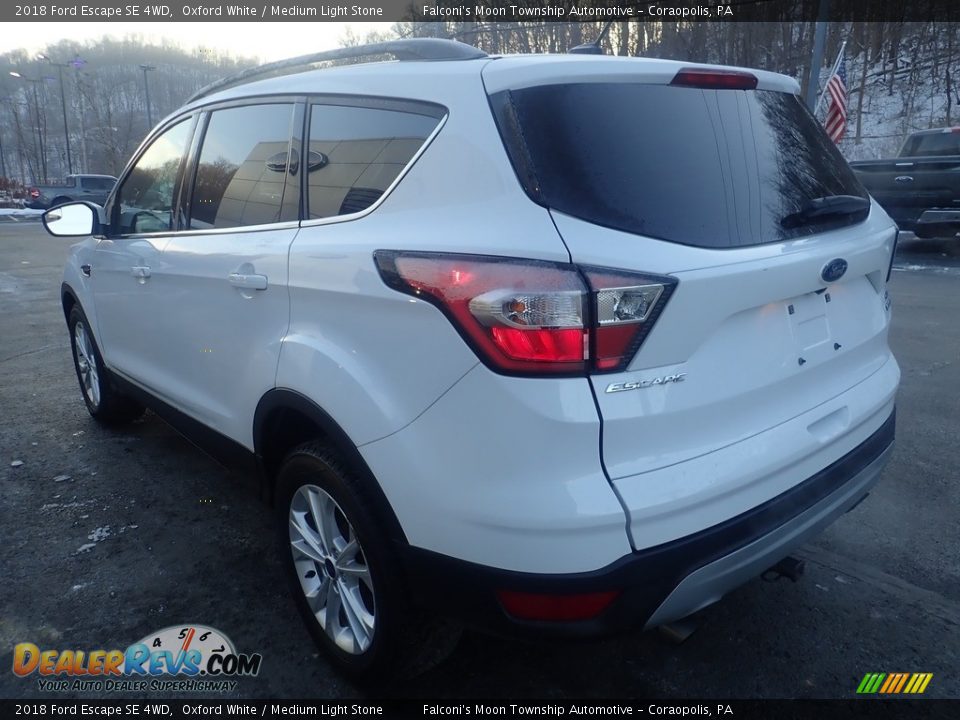 2018 Ford Escape SE 4WD Oxford White / Medium Light Stone Photo #5