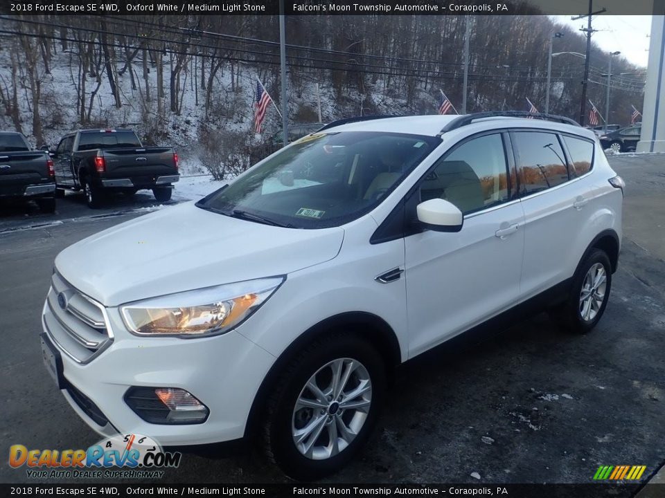 2018 Ford Escape SE 4WD Oxford White / Medium Light Stone Photo #7