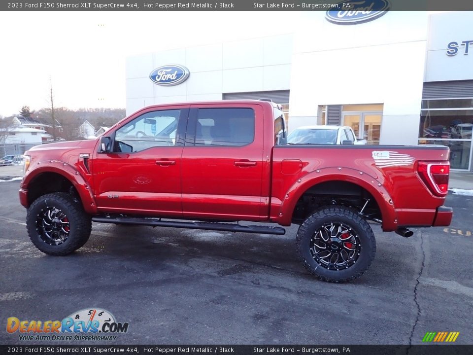 2023 Ford F150 Sherrod XLT SuperCrew 4x4 Hot Pepper Red Metallic / Black Photo #2