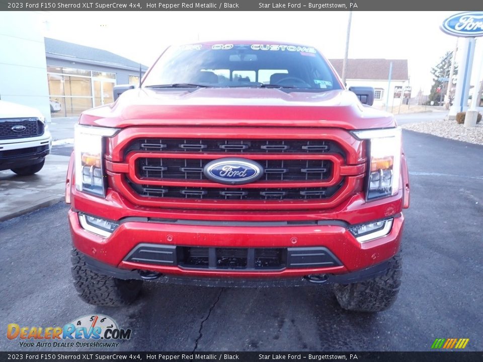 2023 Ford F150 Sherrod XLT SuperCrew 4x4 Hot Pepper Red Metallic / Black Photo #8