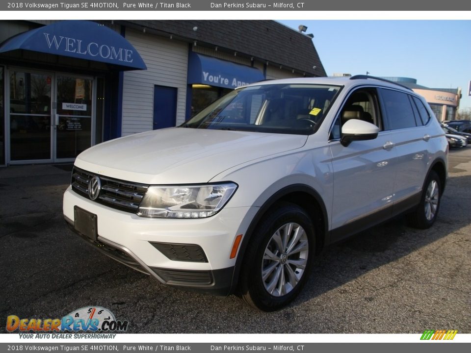 2018 Volkswagen Tiguan SE 4MOTION Pure White / Titan Black Photo #1