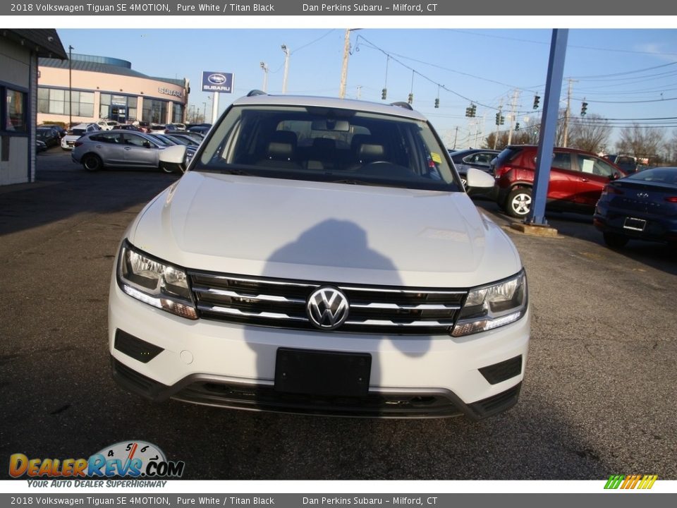 2018 Volkswagen Tiguan SE 4MOTION Pure White / Titan Black Photo #2