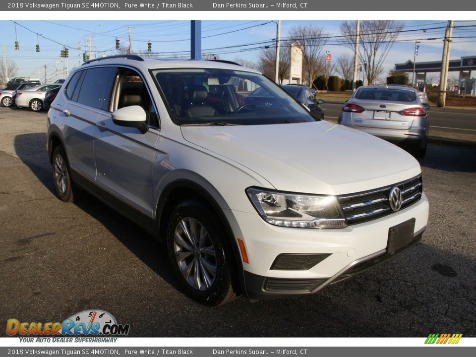 2018 Volkswagen Tiguan SE 4MOTION Pure White / Titan Black Photo #3