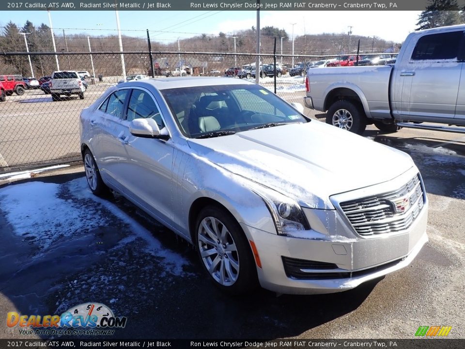 2017 Cadillac ATS AWD Radiant Silver Metallic / Jet Black Photo #3