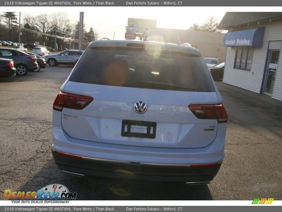 2018 Volkswagen Tiguan SE 4MOTION Pure White / Titan Black Photo #6