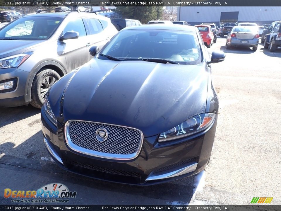 2013 Jaguar XF 3.0 AWD Ebony / Warm Charcoal Photo #2