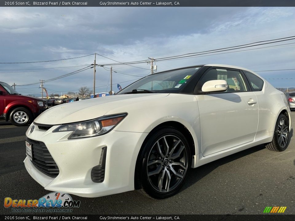 2016 Scion tC Blizzard Pearl / Dark Charcoal Photo #3