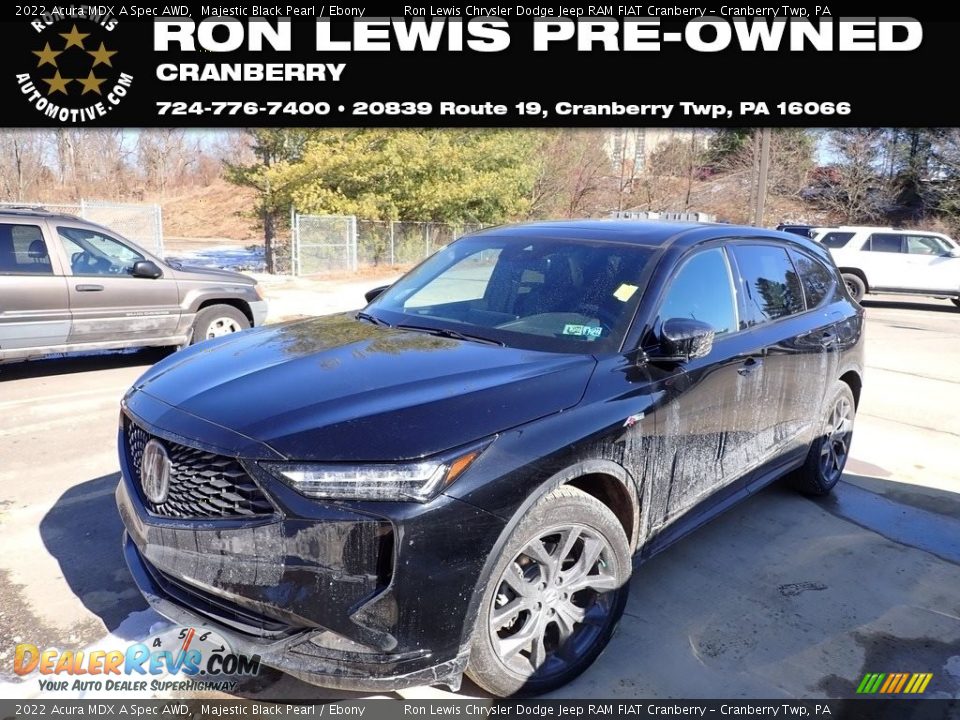 2022 Acura MDX A Spec AWD Majestic Black Pearl / Ebony Photo #1