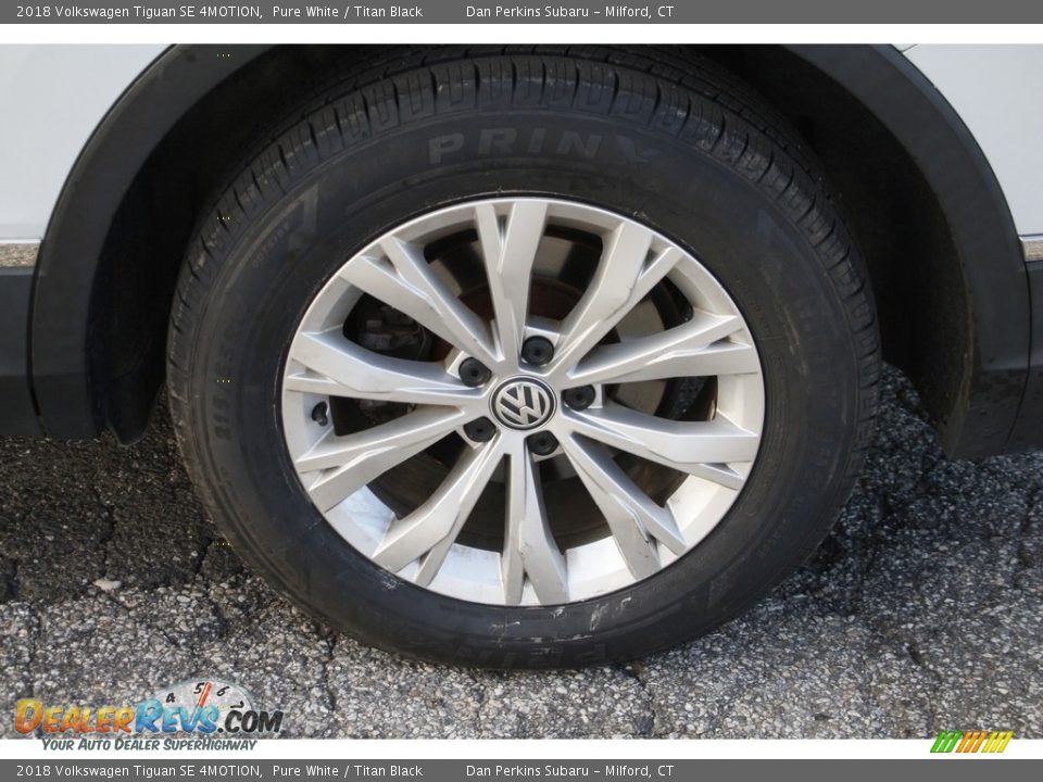 2018 Volkswagen Tiguan SE 4MOTION Pure White / Titan Black Photo #25
