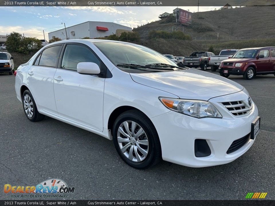 2013 Toyota Corolla LE Super White / Ash Photo #1