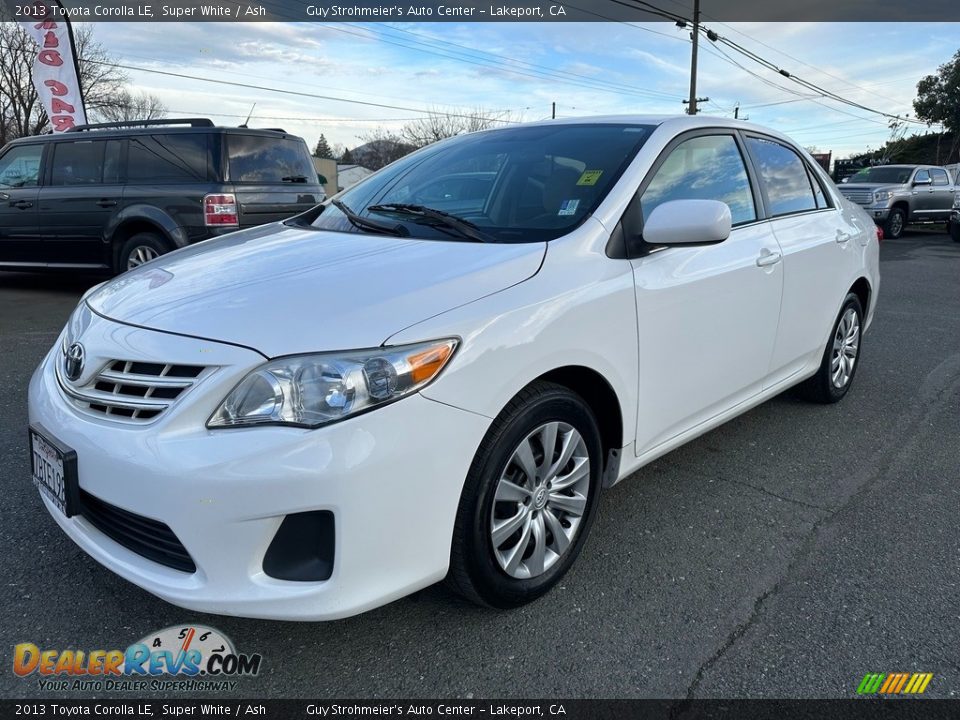 2013 Toyota Corolla LE Super White / Ash Photo #3