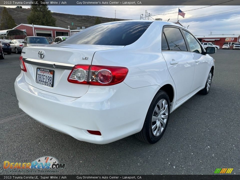 2013 Toyota Corolla LE Super White / Ash Photo #6