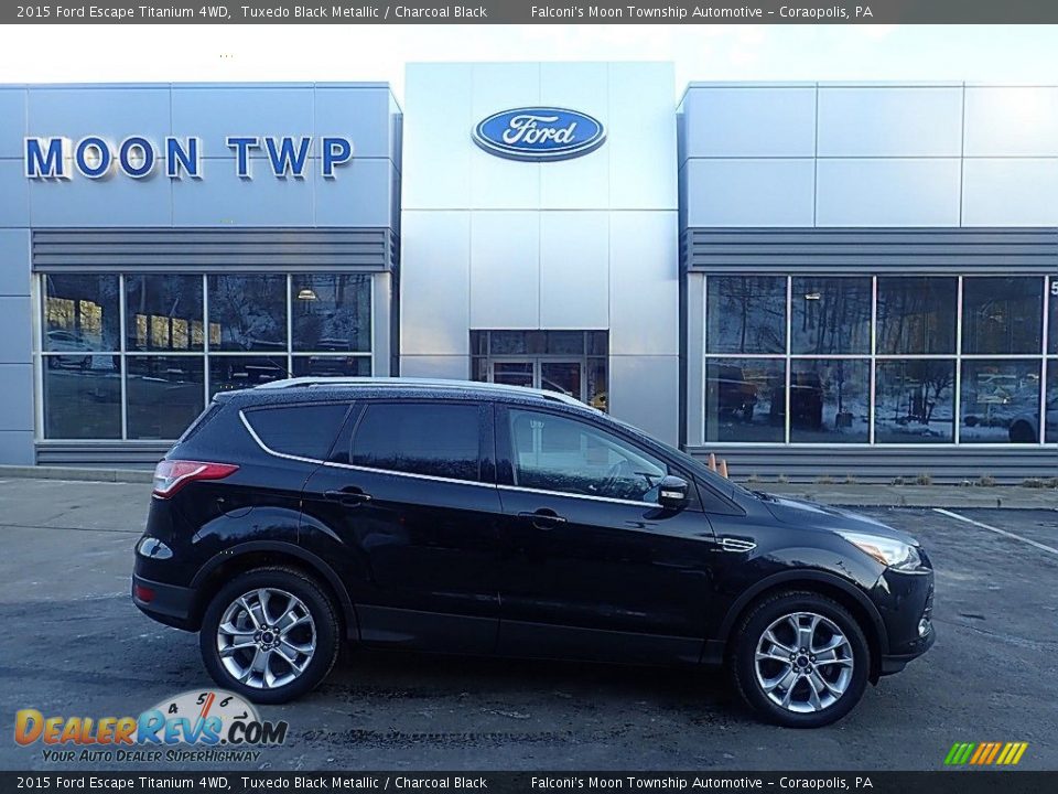 2015 Ford Escape Titanium 4WD Tuxedo Black Metallic / Charcoal Black Photo #1