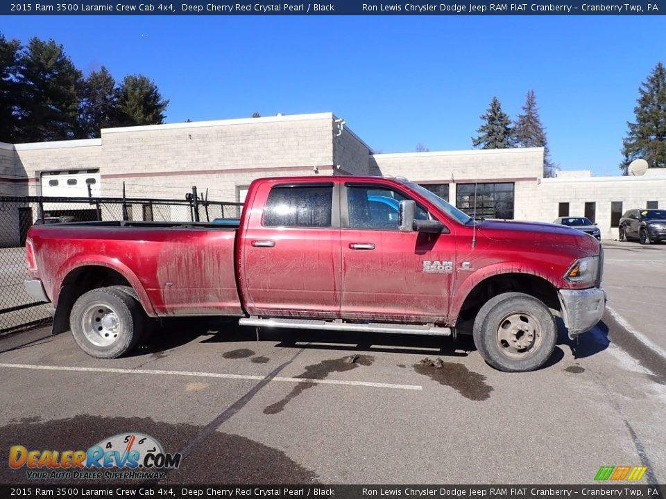2015 Ram 3500 Laramie Crew Cab 4x4 Deep Cherry Red Crystal Pearl / Black Photo #4