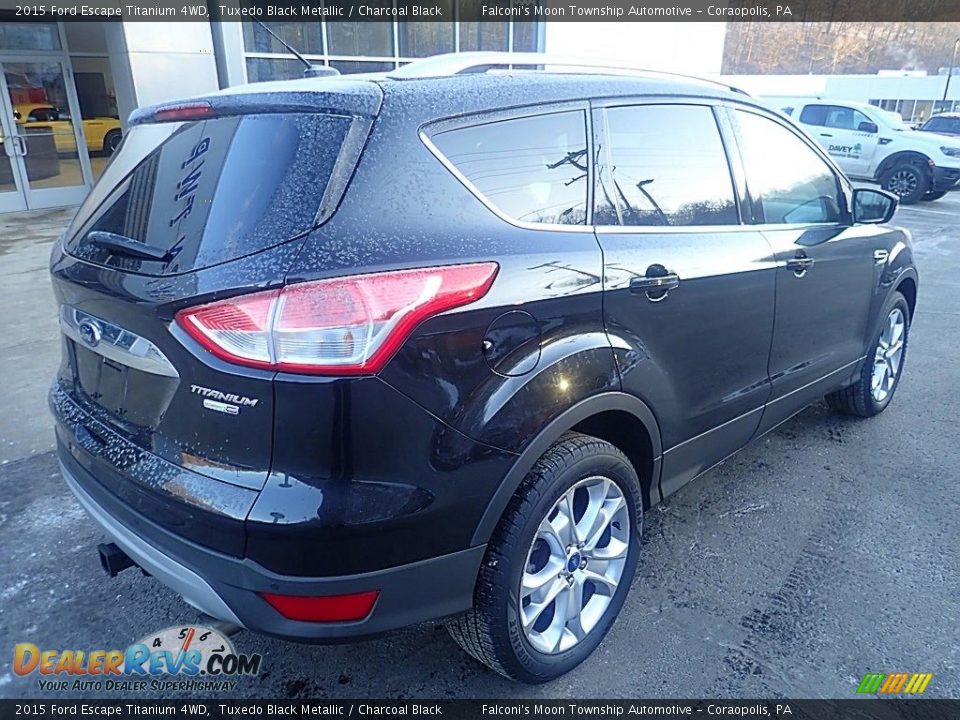 2015 Ford Escape Titanium 4WD Tuxedo Black Metallic / Charcoal Black Photo #2