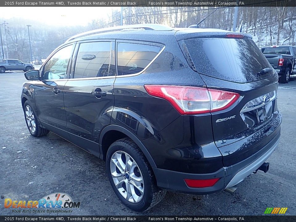 2015 Ford Escape Titanium 4WD Tuxedo Black Metallic / Charcoal Black Photo #5