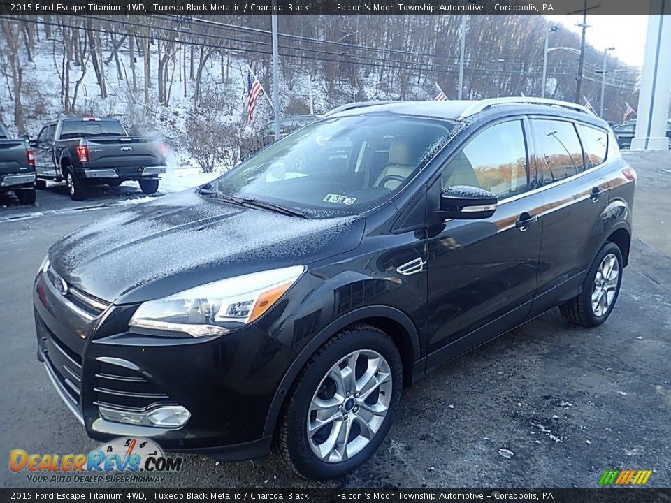 2015 Ford Escape Titanium 4WD Tuxedo Black Metallic / Charcoal Black Photo #7