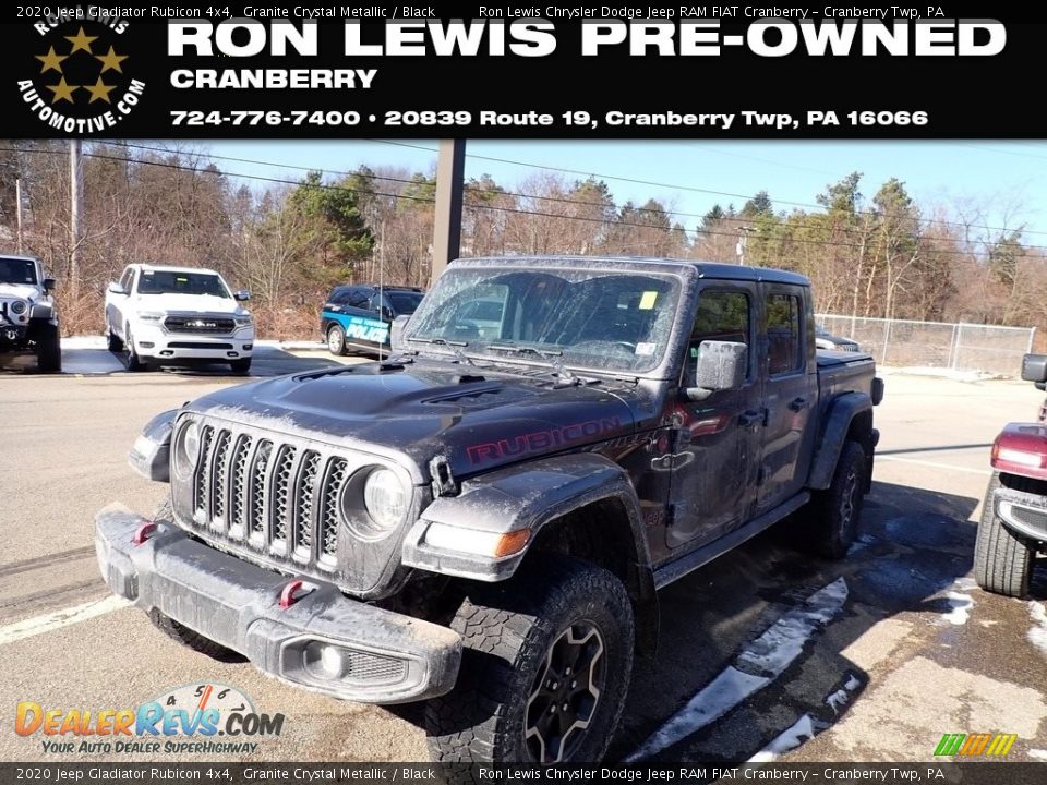 2020 Jeep Gladiator Rubicon 4x4 Granite Crystal Metallic / Black Photo #1