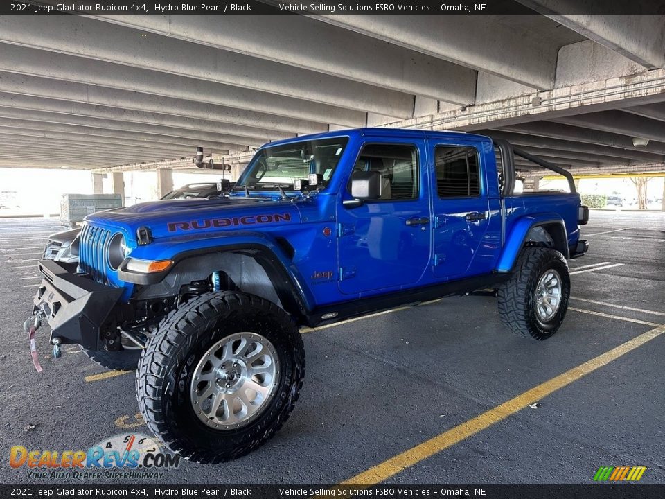 2021 Jeep Gladiator Rubicon 4x4 Hydro Blue Pearl / Black Photo #1