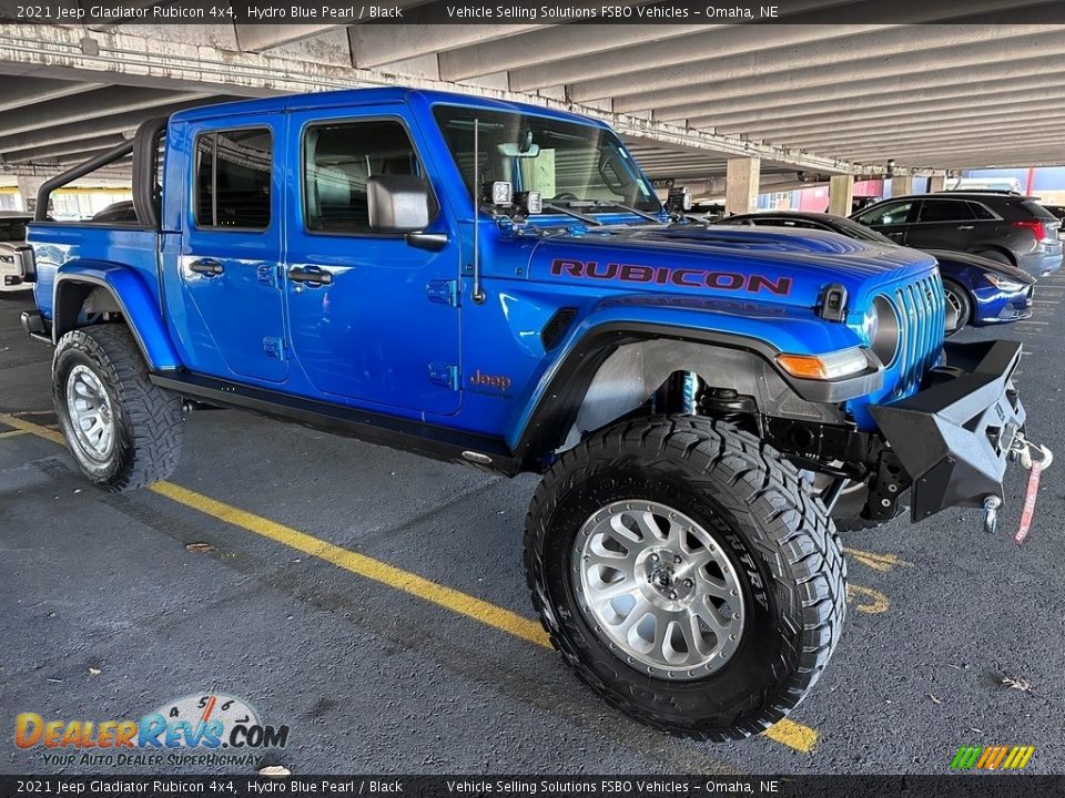 2021 Jeep Gladiator Rubicon 4x4 Hydro Blue Pearl / Black Photo #2