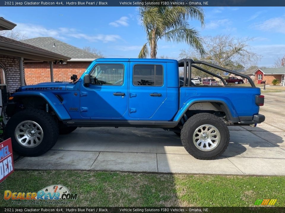 2021 Jeep Gladiator Rubicon 4x4 Hydro Blue Pearl / Black Photo #11