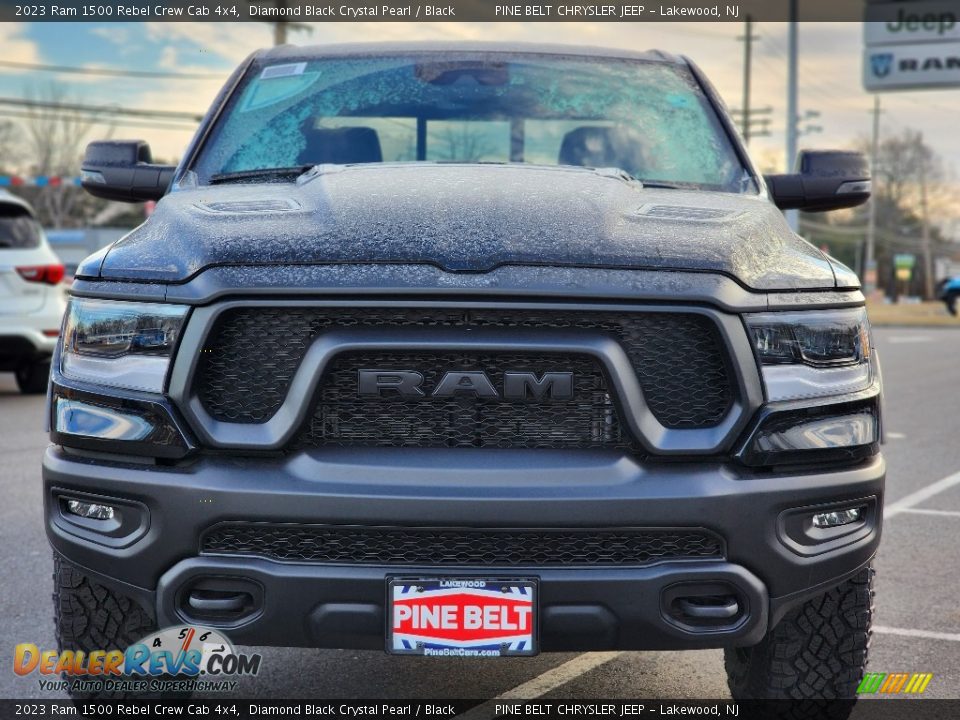 2023 Ram 1500 Rebel Crew Cab 4x4 Diamond Black Crystal Pearl / Black Photo #2