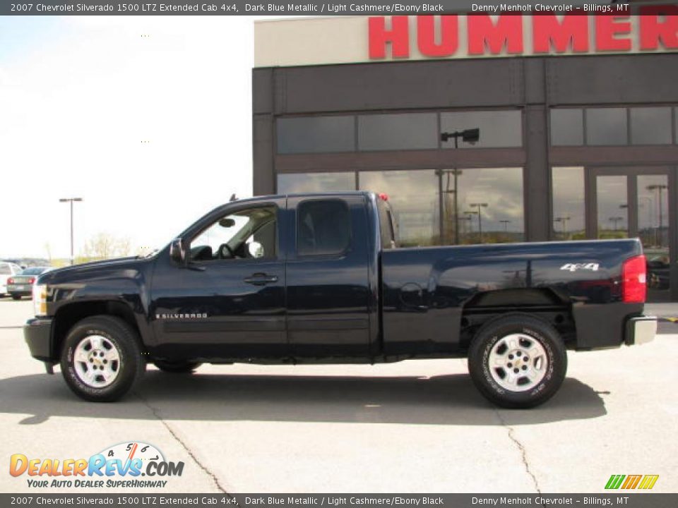 2007 Chevrolet Silverado 1500 LTZ Extended Cab 4x4 Dark Blue Metallic / Light Cashmere/Ebony Black Photo #1