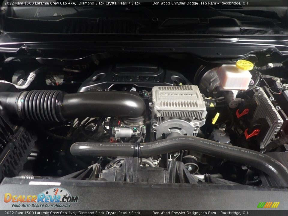 2022 Ram 1500 Laramie Crew Cab 4x4 Diamond Black Crystal Pearl / Black Photo #7