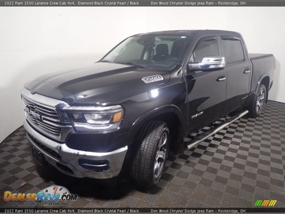 2022 Ram 1500 Laramie Crew Cab 4x4 Diamond Black Crystal Pearl / Black Photo #9