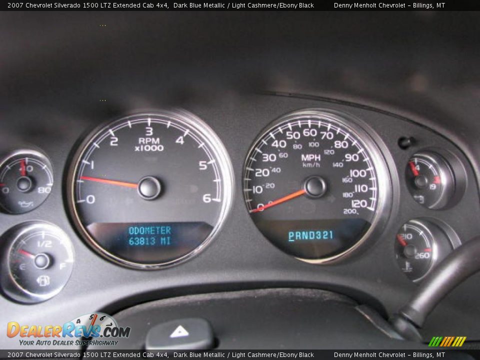 2007 Chevrolet Silverado 1500 LTZ Extended Cab 4x4 Dark Blue Metallic / Light Cashmere/Ebony Black Photo #11