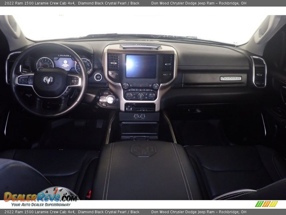 2022 Ram 1500 Laramie Crew Cab 4x4 Diamond Black Crystal Pearl / Black Photo #21