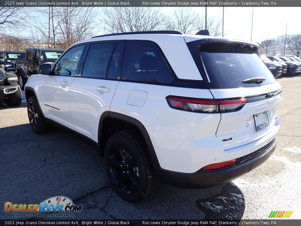 2023 Jeep Grand Cherokee Limited 4x4 Bright White / Global Black Photo #3