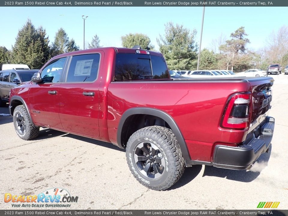 2023 Ram 1500 Rebel Crew Cab 4x4 Delmonico Red Pearl / Red/Black Photo #3