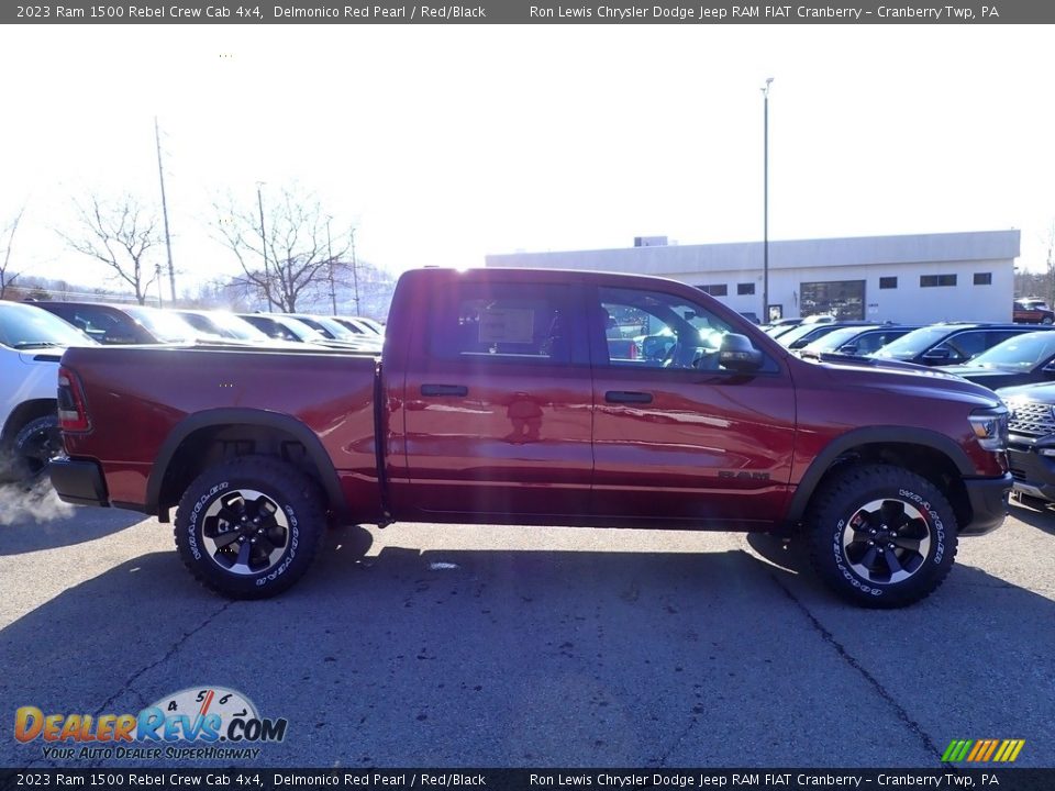 2023 Ram 1500 Rebel Crew Cab 4x4 Delmonico Red Pearl / Red/Black Photo #6