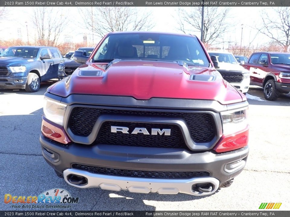 2023 Ram 1500 Rebel Crew Cab 4x4 Delmonico Red Pearl / Red/Black Photo #8