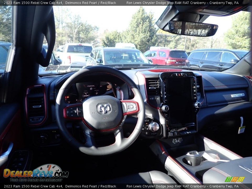 2023 Ram 1500 Rebel Crew Cab 4x4 Delmonico Red Pearl / Red/Black Photo #14