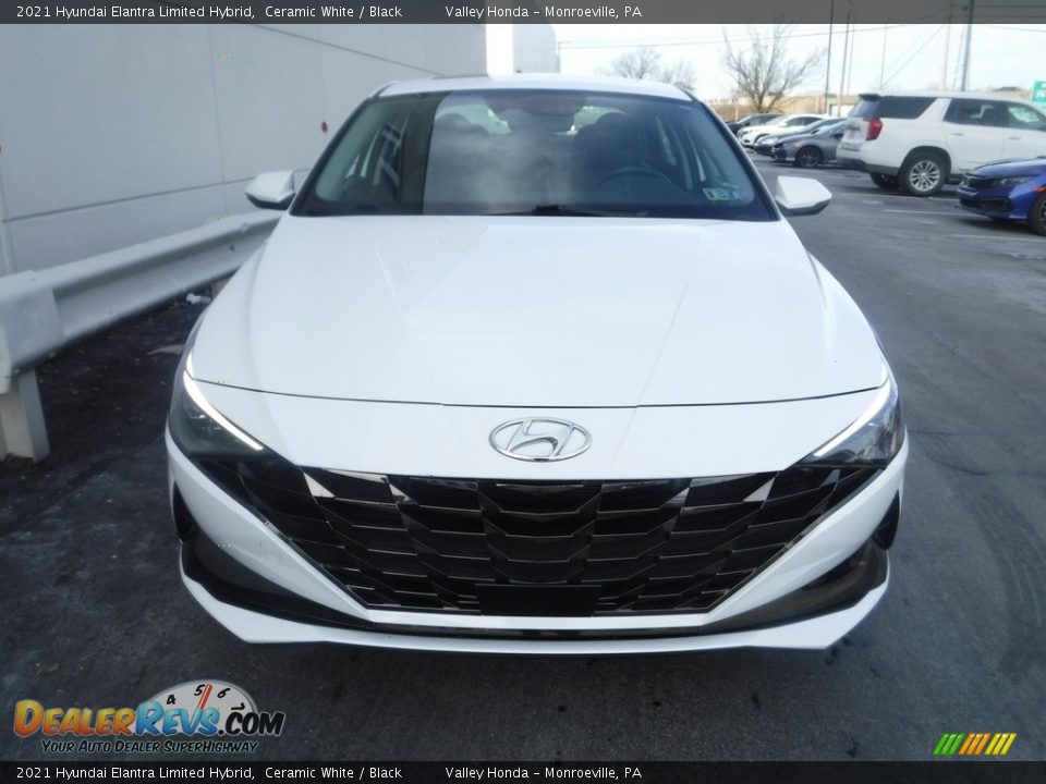 2021 Hyundai Elantra Limited Hybrid Ceramic White / Black Photo #5