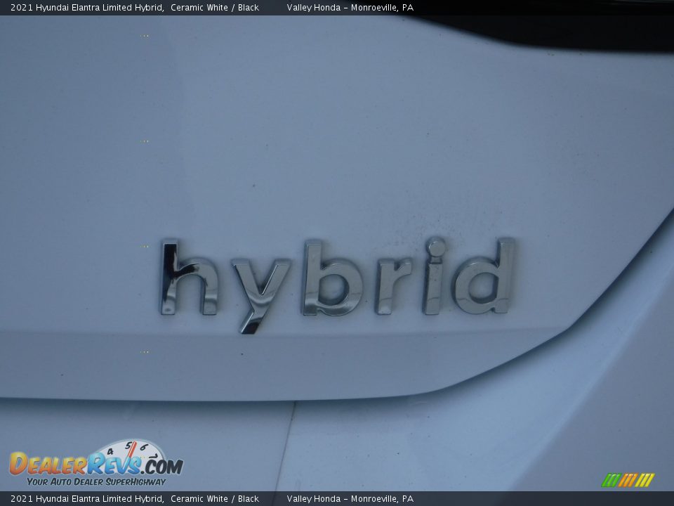 2021 Hyundai Elantra Limited Hybrid Ceramic White / Black Photo #7