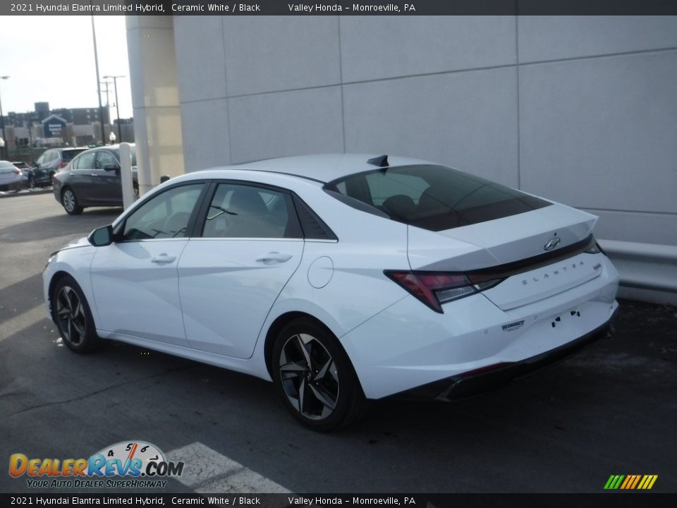 2021 Hyundai Elantra Limited Hybrid Ceramic White / Black Photo #8