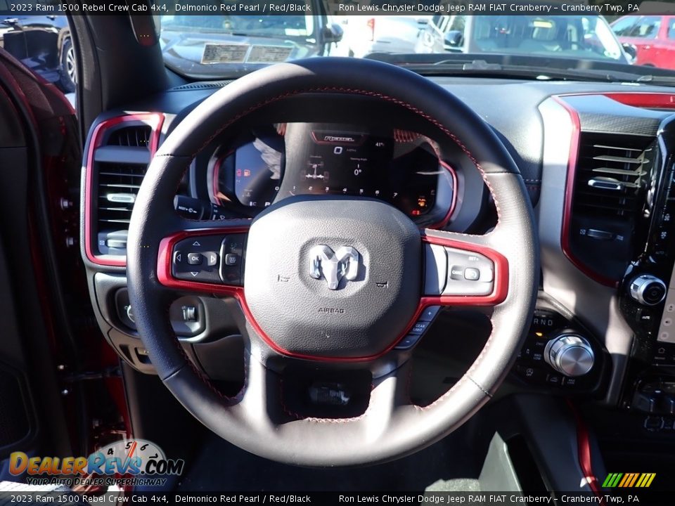 2023 Ram 1500 Rebel Crew Cab 4x4 Delmonico Red Pearl / Red/Black Photo #23