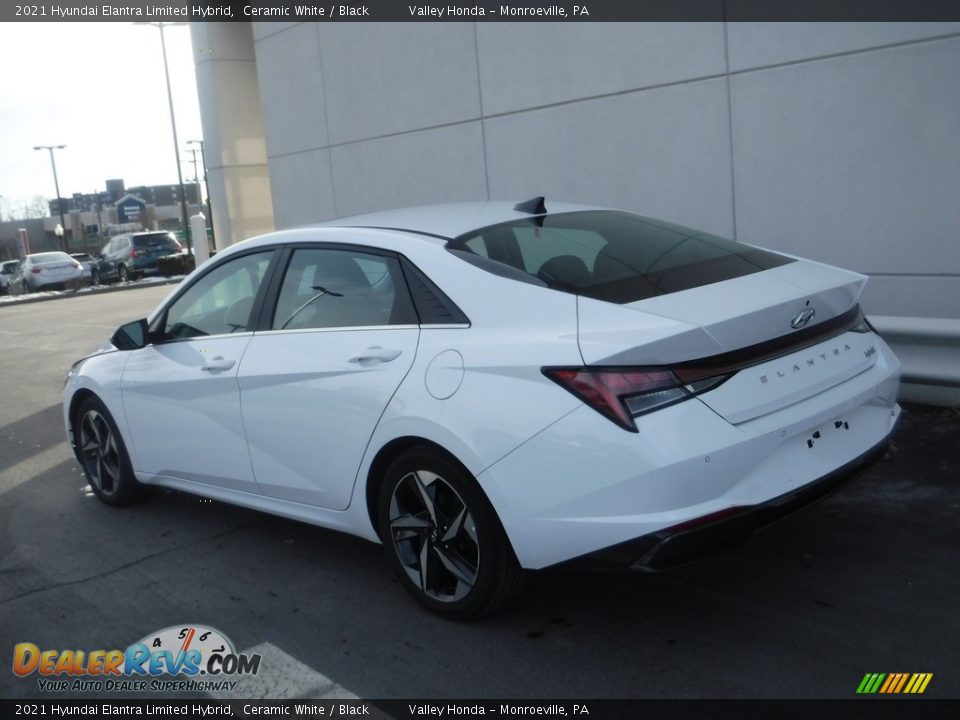 2021 Hyundai Elantra Limited Hybrid Ceramic White / Black Photo #9