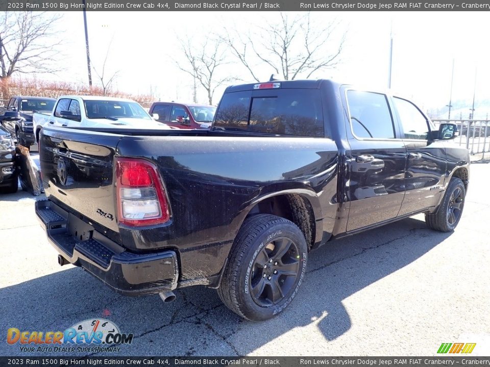 2023 Ram 1500 Big Horn Night Edition Crew Cab 4x4 Diamond Black Crystal Pearl / Black Photo #5