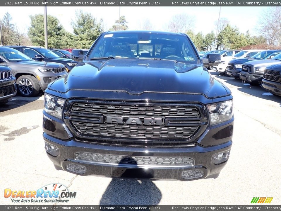 2023 Ram 1500 Big Horn Night Edition Crew Cab 4x4 Diamond Black Crystal Pearl / Black Photo #8