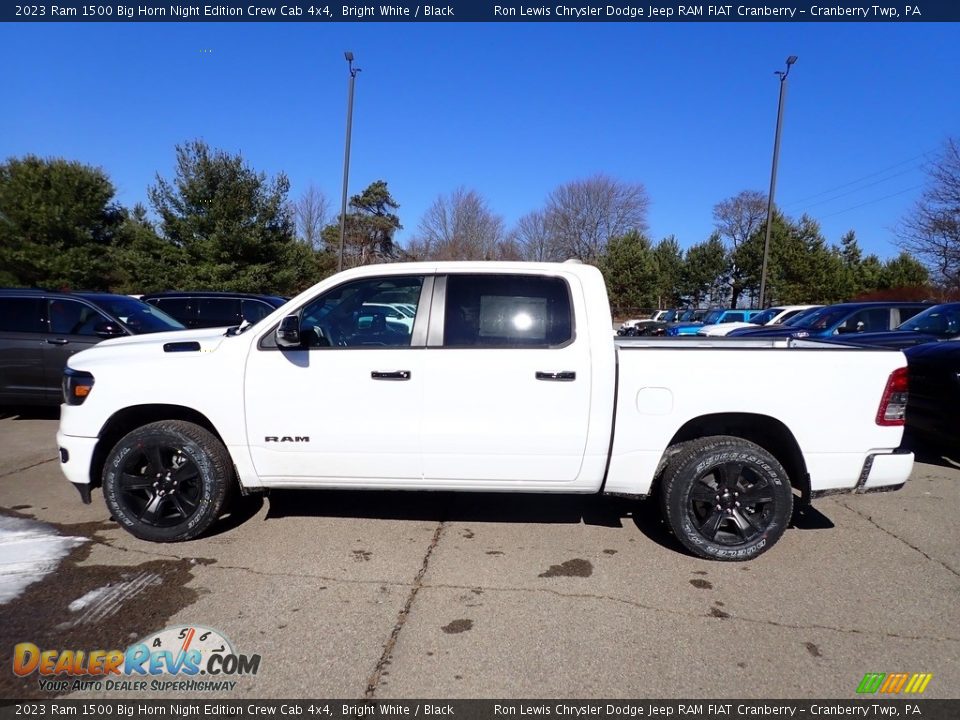 2023 Ram 1500 Big Horn Night Edition Crew Cab 4x4 Bright White / Black Photo #2