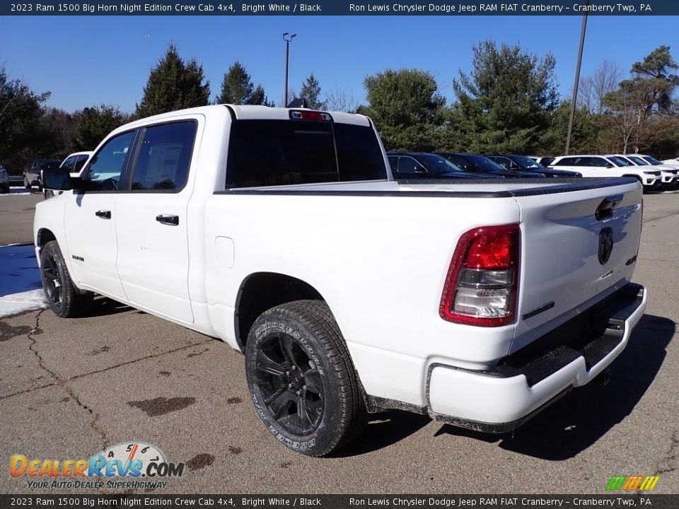 2023 Ram 1500 Big Horn Night Edition Crew Cab 4x4 Bright White / Black Photo #3
