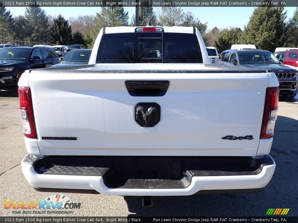 2023 Ram 1500 Big Horn Night Edition Crew Cab 4x4 Bright White / Black Photo #4