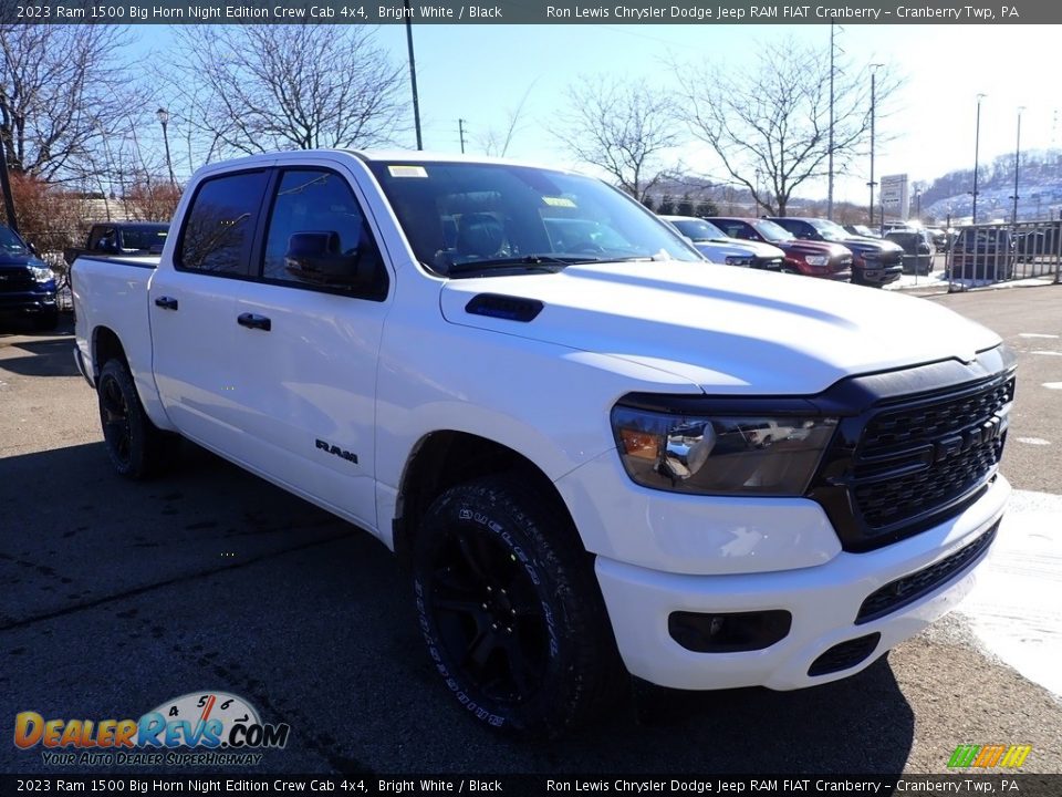 2023 Ram 1500 Big Horn Night Edition Crew Cab 4x4 Bright White / Black Photo #7