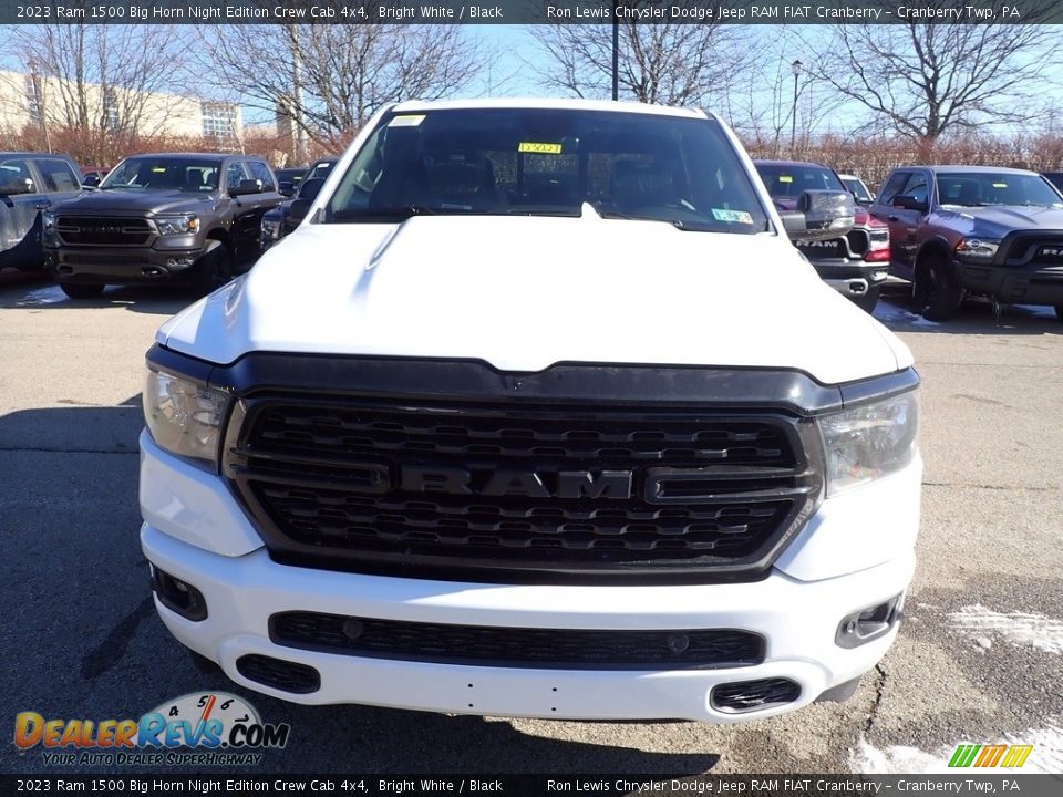 2023 Ram 1500 Big Horn Night Edition Crew Cab 4x4 Bright White / Black Photo #8